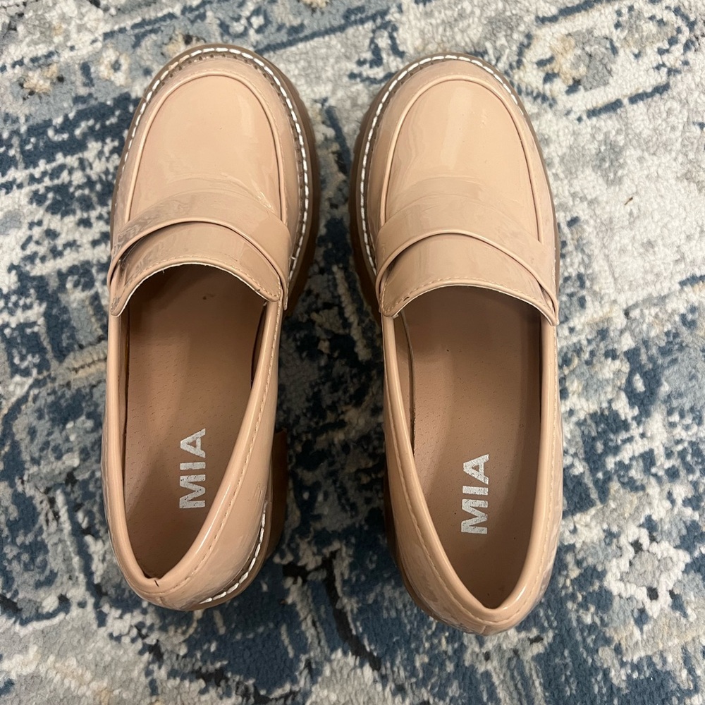 MIA Patent Leather Blush Pink Loafers